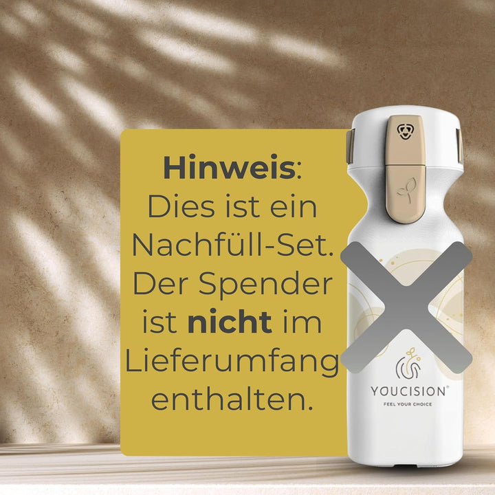 Ingie Nachfüll-Set 6×75 ml – Original Duschschaum-Kartuschen für den originalen Dispenser – Vegan, d