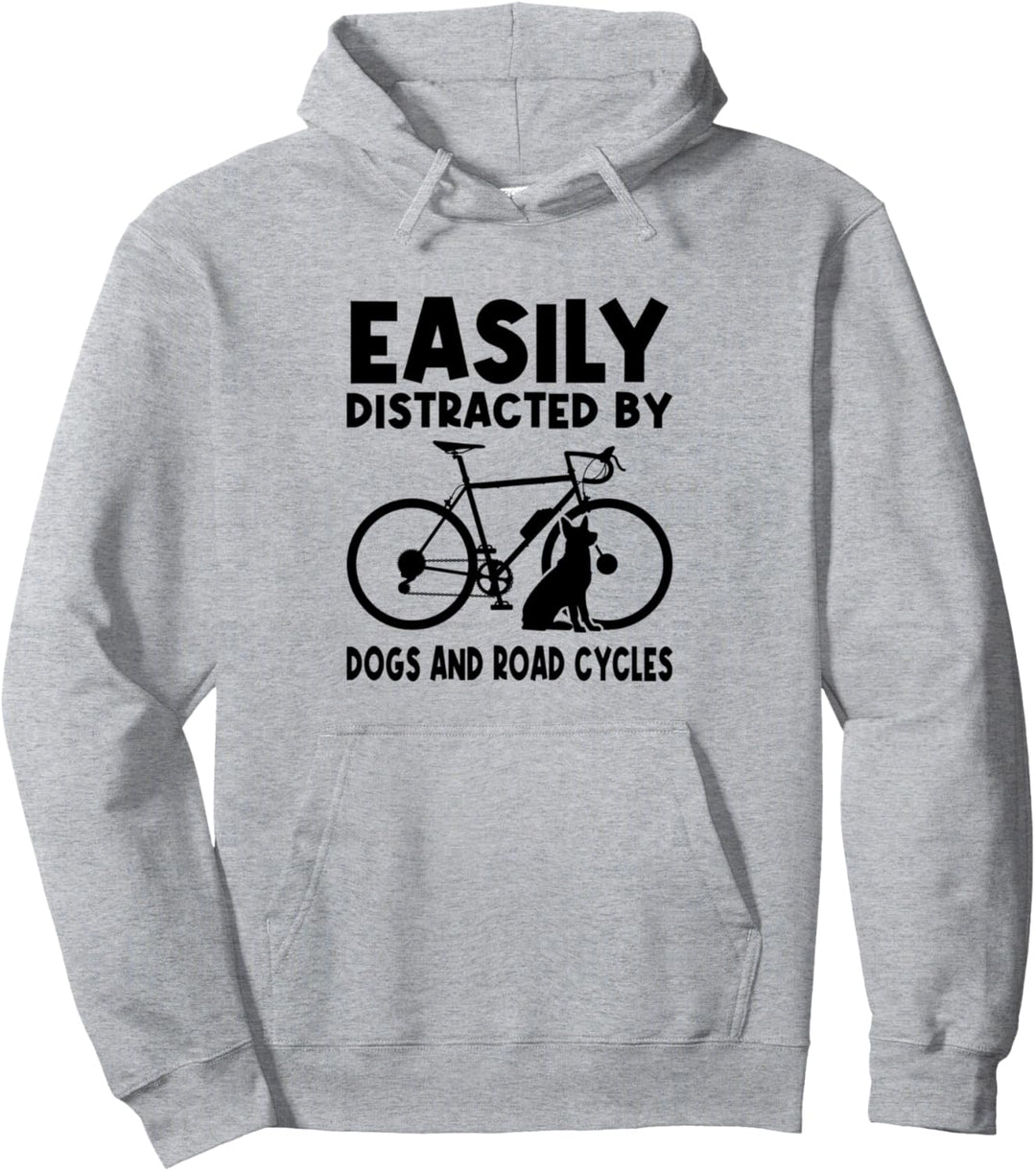 Leicht von Hunden und Rennrädern abgelenkt Pullover Hoodie