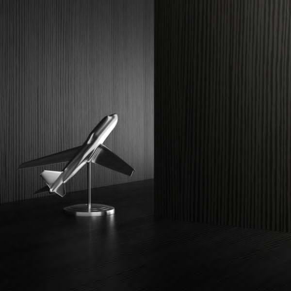 MOBILI FIVER, Riccardo Nachttisch, Esche, Schwarz, Made In Italy Esche Schwarz, Esche Schwarz