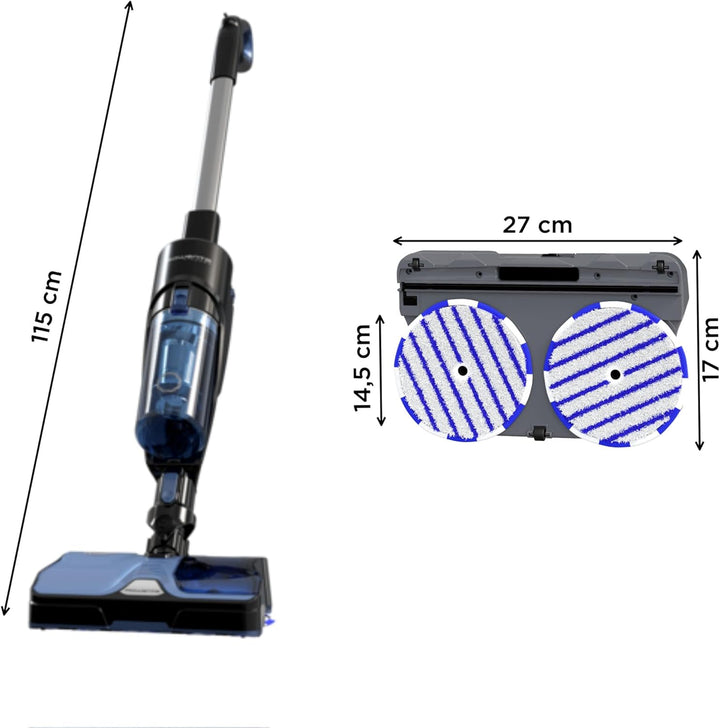 Rowenta X-Combo 2-in-1 Hybrid-Reiniger, Saugen und rotierendes Wischen gleichzeitig, 60 min. Autonom