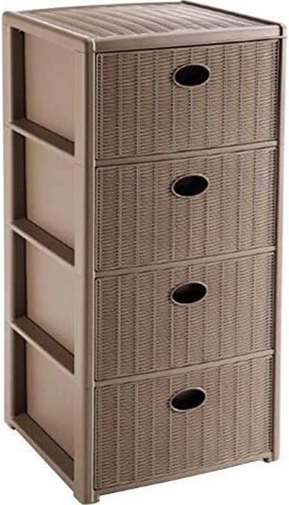 Kommode Elegance Kommode mit 4 Schubladen in Flechtoptik. Beschreibung Abmessungencm 40x40x80h 15,7"