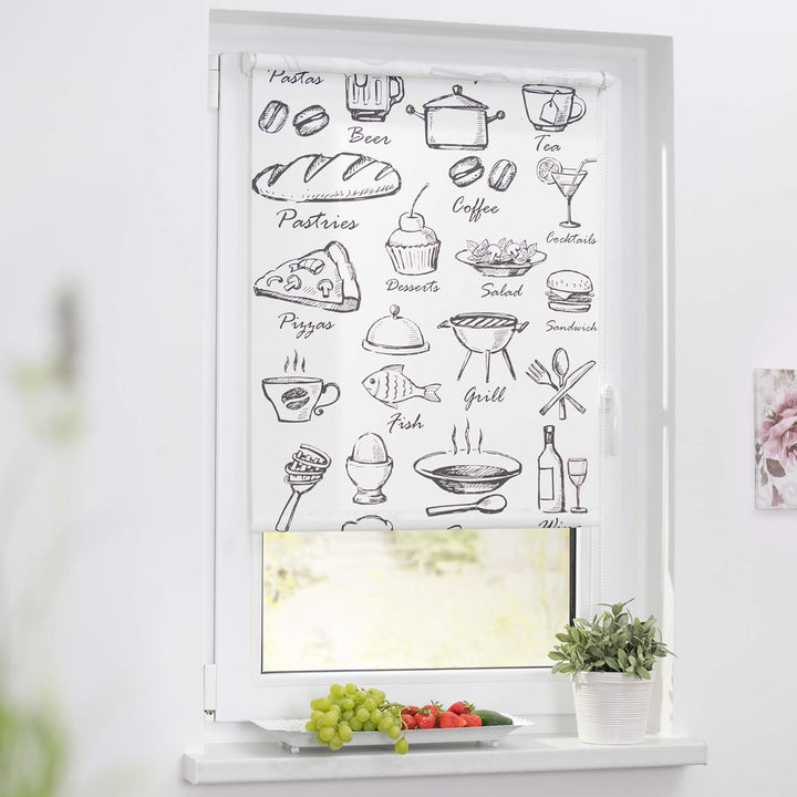 Lichtblick Klemmfix Tageslicht-Rollo mit Motiv, ohne Bohren, Blickdicht, Seitenzugrollo, Made in Ger