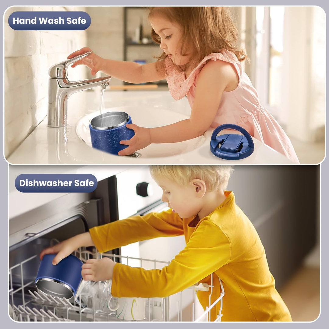Itslife Thermobehälter für Essen 420ml, Warmhaltebehälter Essen Edelstahl mit Schnallendeckel und Lö