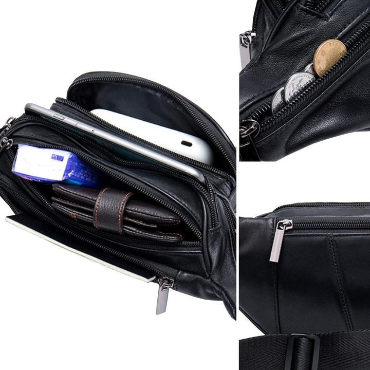 Hebetag Herren Bl1144 Gepäck-Kuriertasche 21 (L) x 3 cm (D) x 13 cm (H) #01schwarz, 21 (L) x 3 cm (D