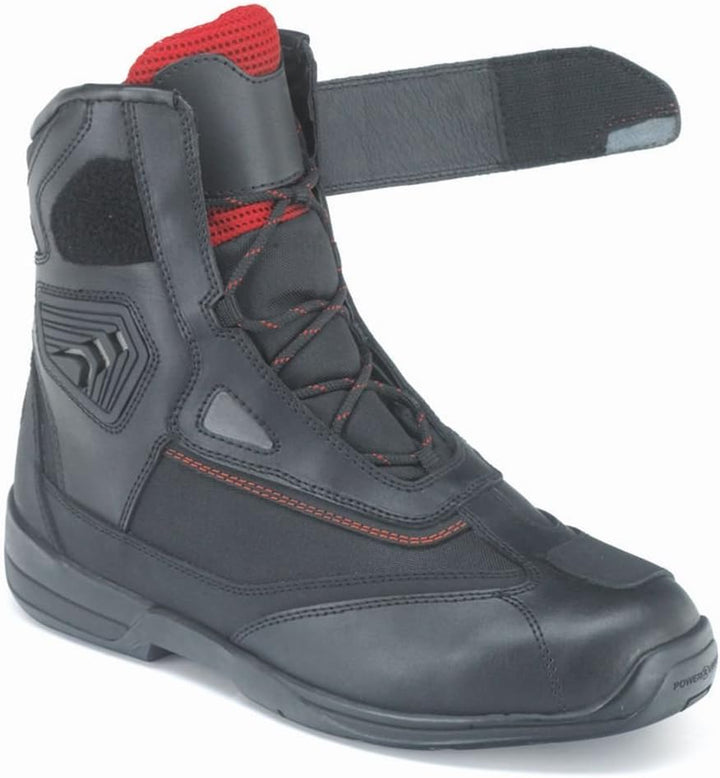 Bangla Sportlicher Motorrad Schnürstiefel Kochmann RUNNER Biker Stiefel 19 cm hoch Schwarz 45 45/47