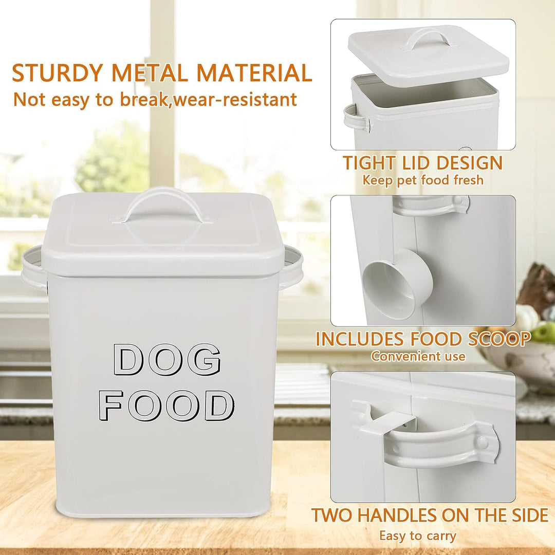 Pethiy Hundefutter hundeleckerli aufbewahrung Box,6.5 Liter Metall hundefutter Box Aufbewahrungdose