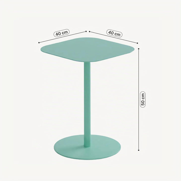 [en.casa] Beistelltisch Nastätten Gartentisch Couchtisch mit Metallgestell Sofatisch modernes Design