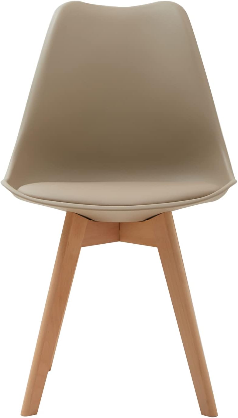 Runder Küchen-Esstisch und 4 Esszimmerstühle, moderner lässiger Tisch. Weisser Esstisch und Beige St