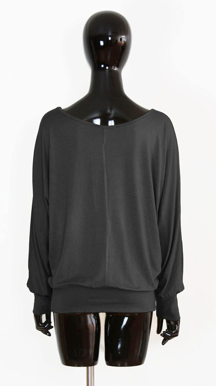 Van Der Rich ® - Oversize T-Shirt mit Fledermausärme - Damen Ml-schwarz M, Ml-schwarz M