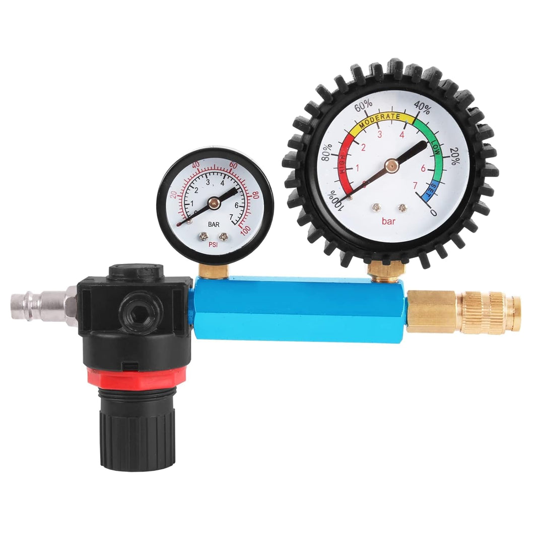 TECPO Profi Kompressionstester Druckverlust Tester Motoren Prüfer kompatibel mit Diesel- und Benzinm