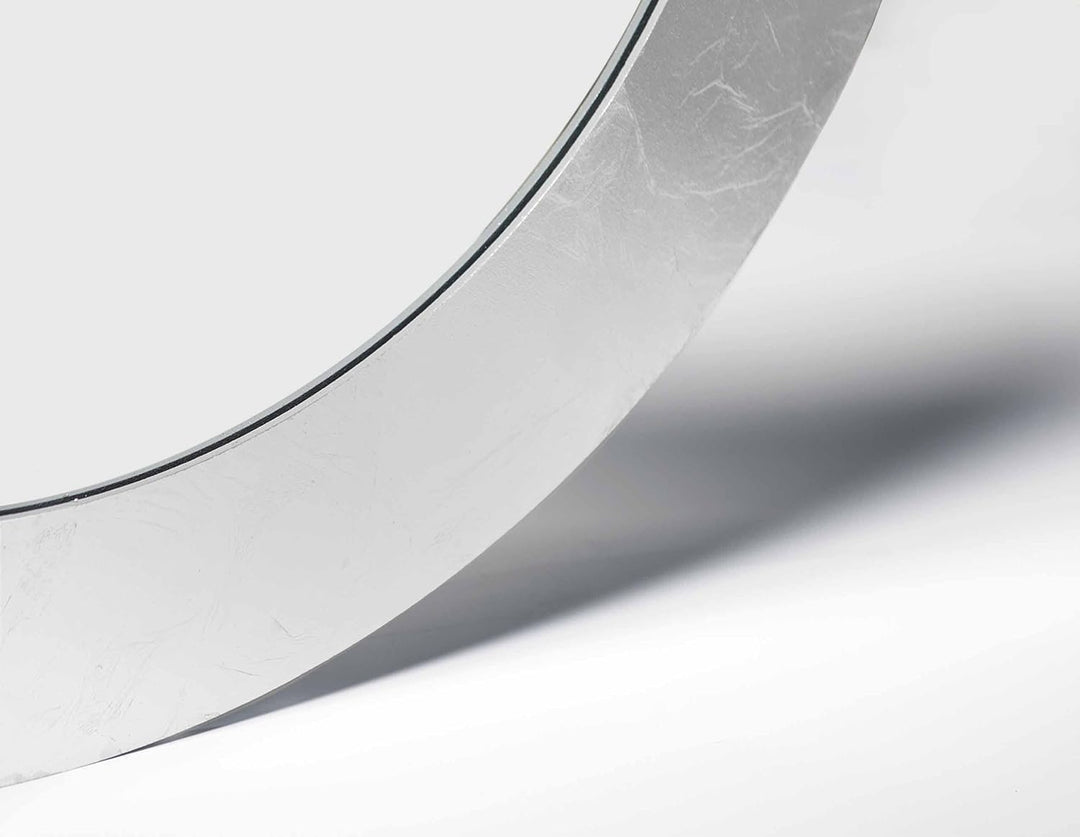 nielsen HOME Wandspiegel Nevio, Silber, MDF, ca. ø 50 cm rund Silber 50 x 50 cm, Silber 50 x 50 cm