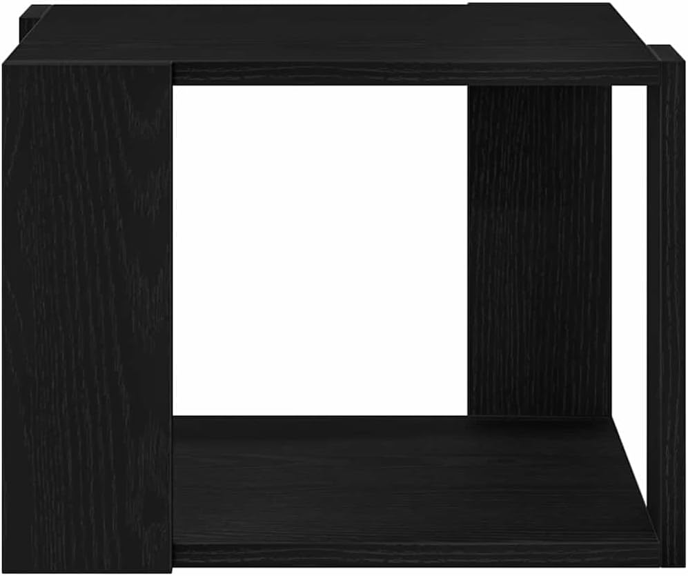 vidaXL Couchtisch Schwarz Eichen-Optik 40 x 40 x 30 cm Holzwerkstoff, Stilvoller Couchtisch für das