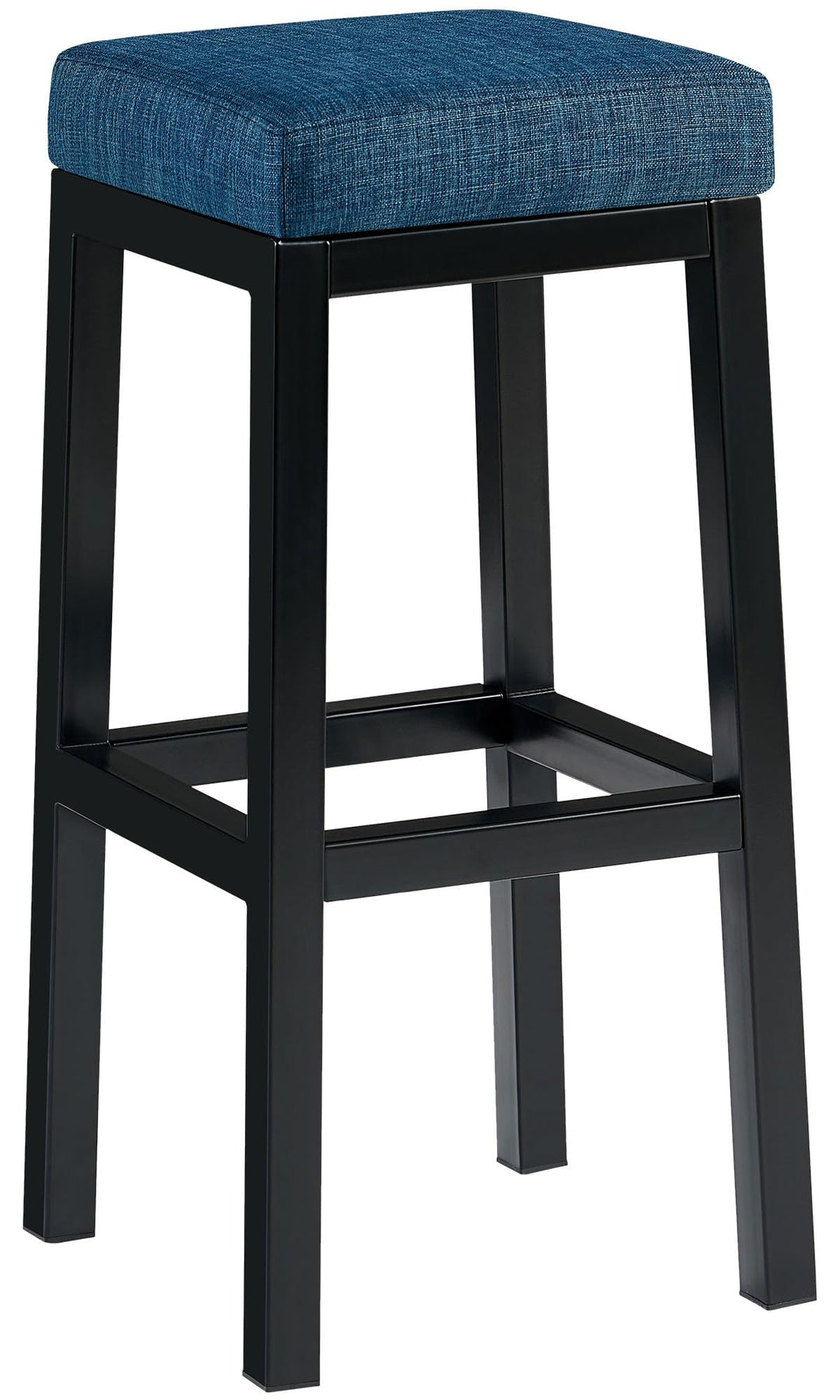 CLP Barhocker Taylor In Kunstleder Und Stoff I Sitzhöhe 85 cm In Quadratischer Bar-Hocker Mit Schwar