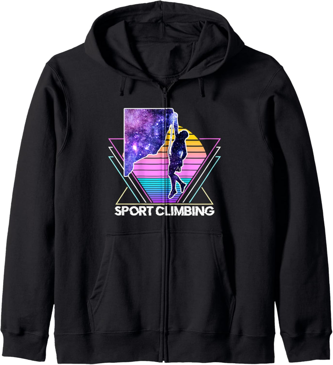Sportklettern Retro Vintage Kletterer Kapuzenjacke