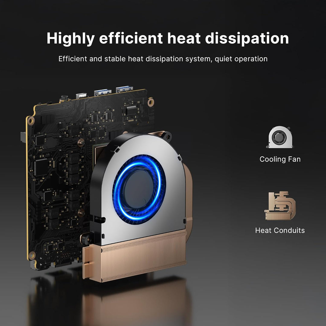 BOSGAME P4ultra Mini PC Ryzen 7 7730U (bis zu 4,5 GHz, 8C/16T) Mini-Computer, DDR4 16 GB RAM, 1 TB M