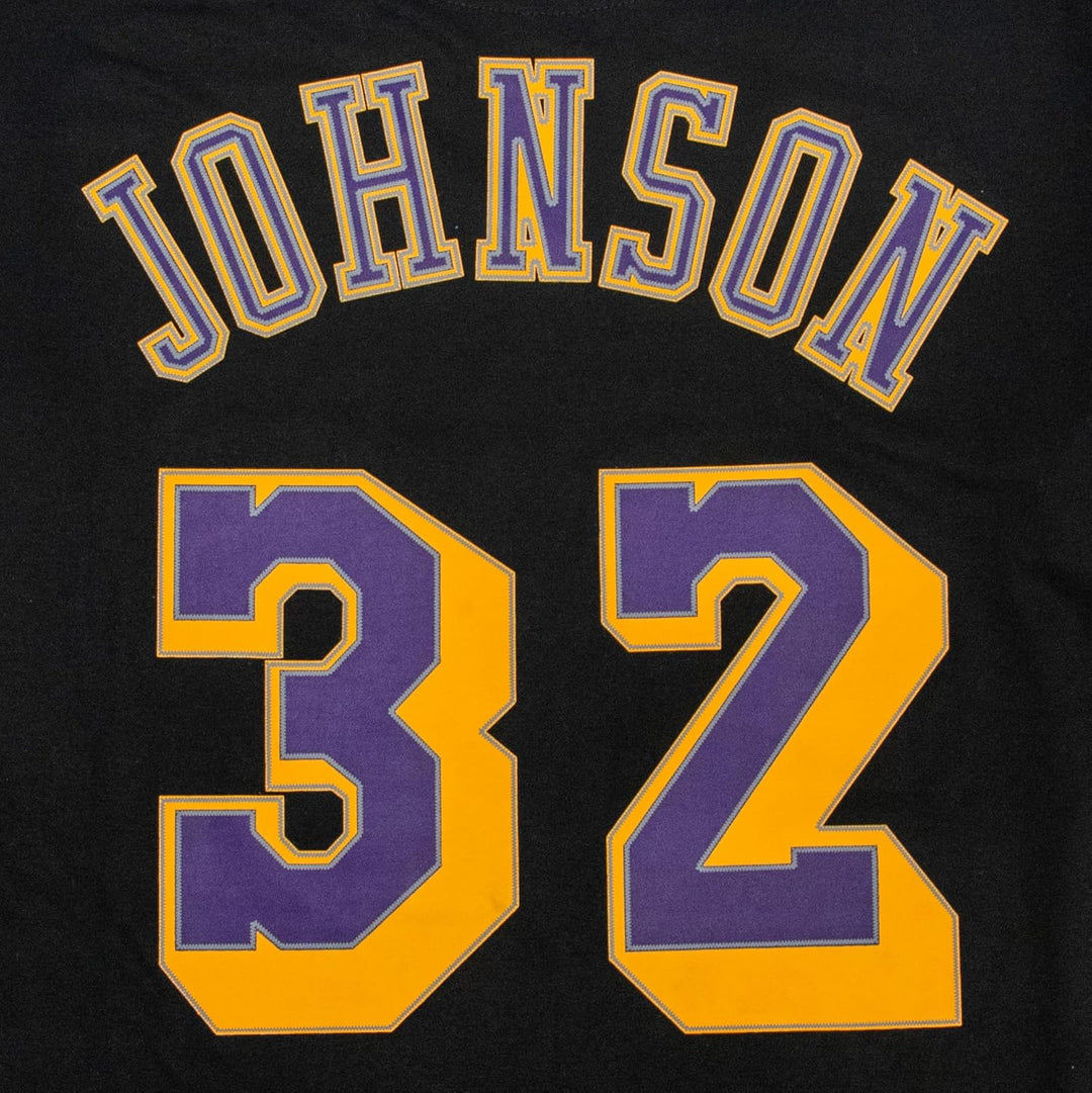 Mitchell & Ness Name & Number T-Shirt (NBA | HWC | NFL) Los Angeles Lakers, Schwarz S, Los Angeles L