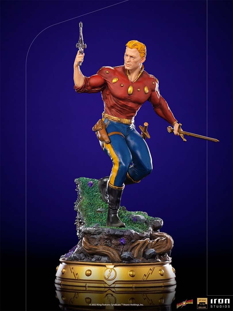 Iron Studios FLAGOR53521-10 Deluxe, Massstab 1:10, Kunstmassstab, Flash Gordon Figur Art Scale, Mehr