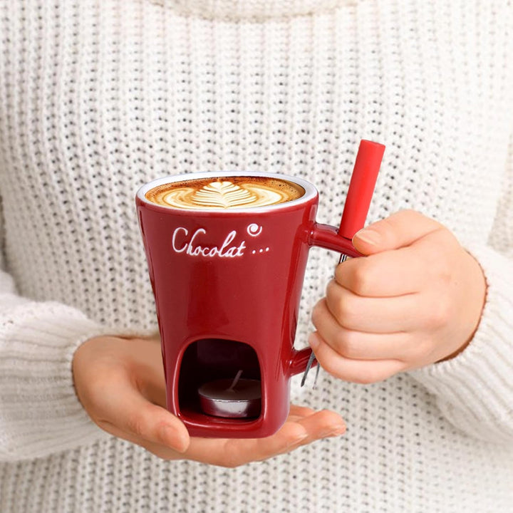 Generisch Schokoladen-Fondue-Becher | Schokoladenfondue-Set Kaffeetasse | Käse-Hot-Pot-Keramik-Schme