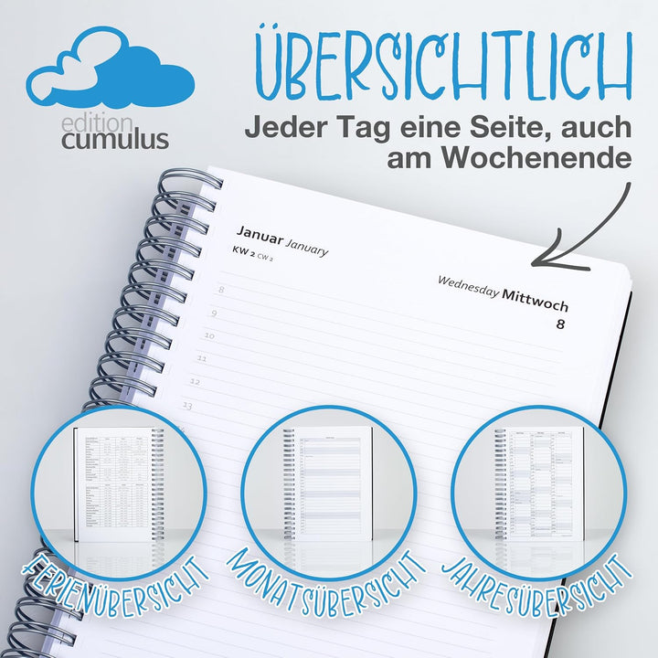 2026 Der GROSSE Dicke – DIN A4 Kalender - BLUMENPRACHT von edition cumulus – MADE IN GERMANY - gross
