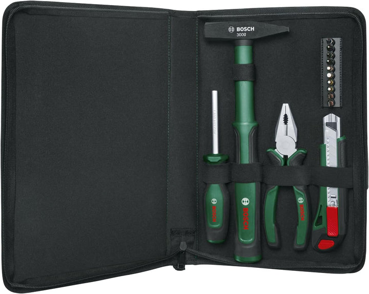 Bosch Easy Starter Handwerkzeug-Set, 14-teilig (Einstiegs-Werkzeug-Set für allgemeine Haushalts- und
