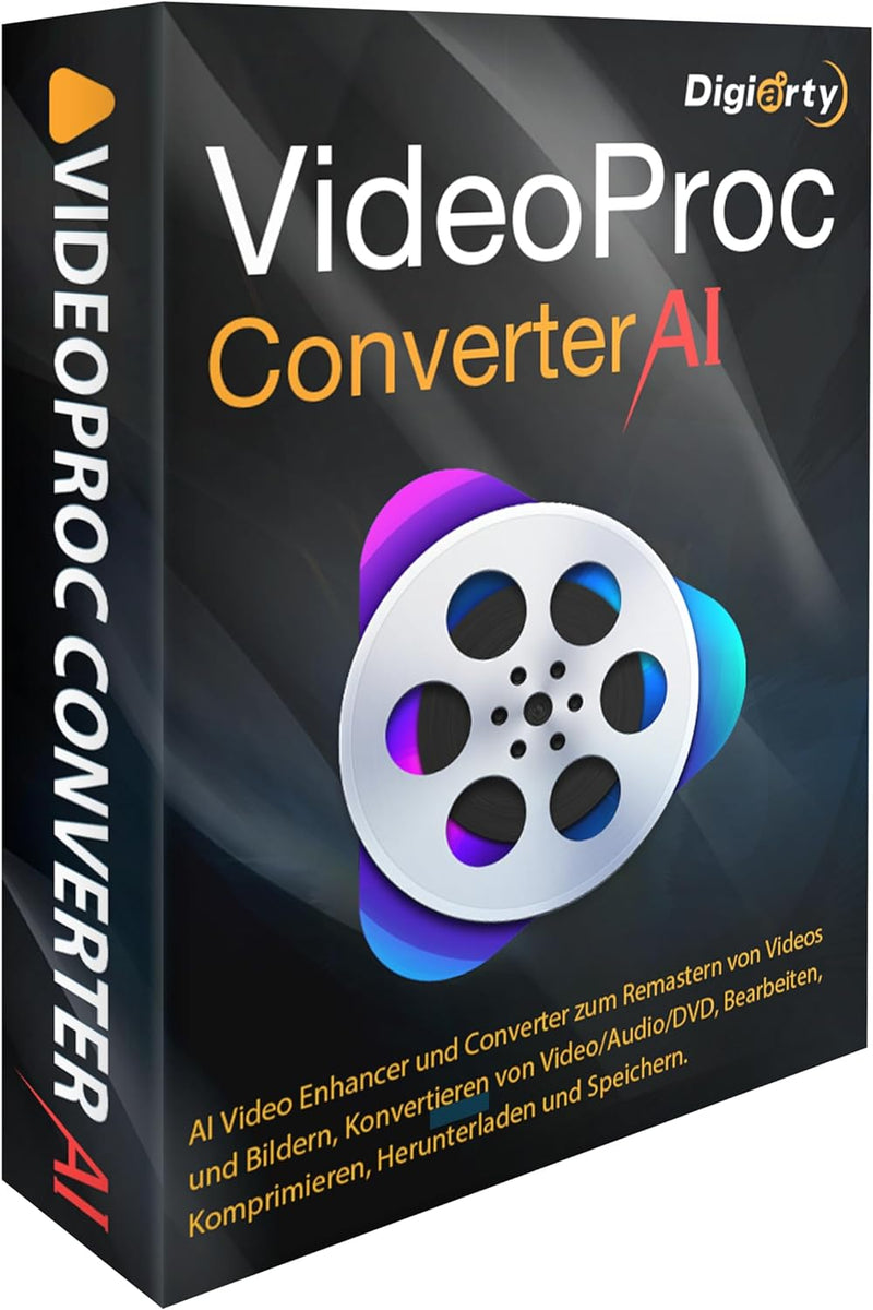 Digiarty VideoProc Converter AI | Windows | 1 Gerät | Lifetime | Video-Konverter, Kompressor, Downlo