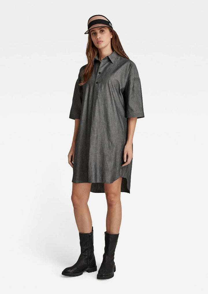 G-STAR RAW Damen Shirt Dress Dress XXS Schwarz (Jet Black D21884-d105-a814), XXS Schwarz (Jet Black