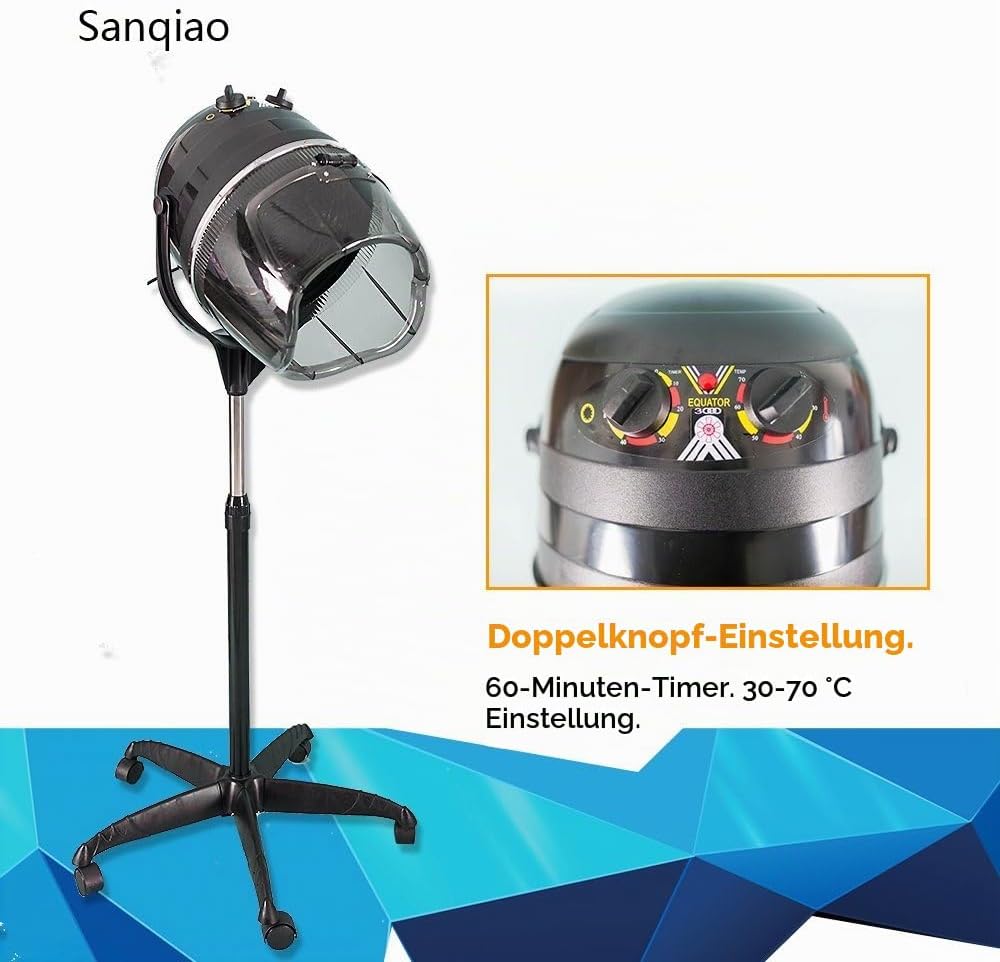 Sanqiao Profi Haartrockner Trockenhaube Haartrockenhaube Salon Friseur mit Höhenverstellbar Standfus