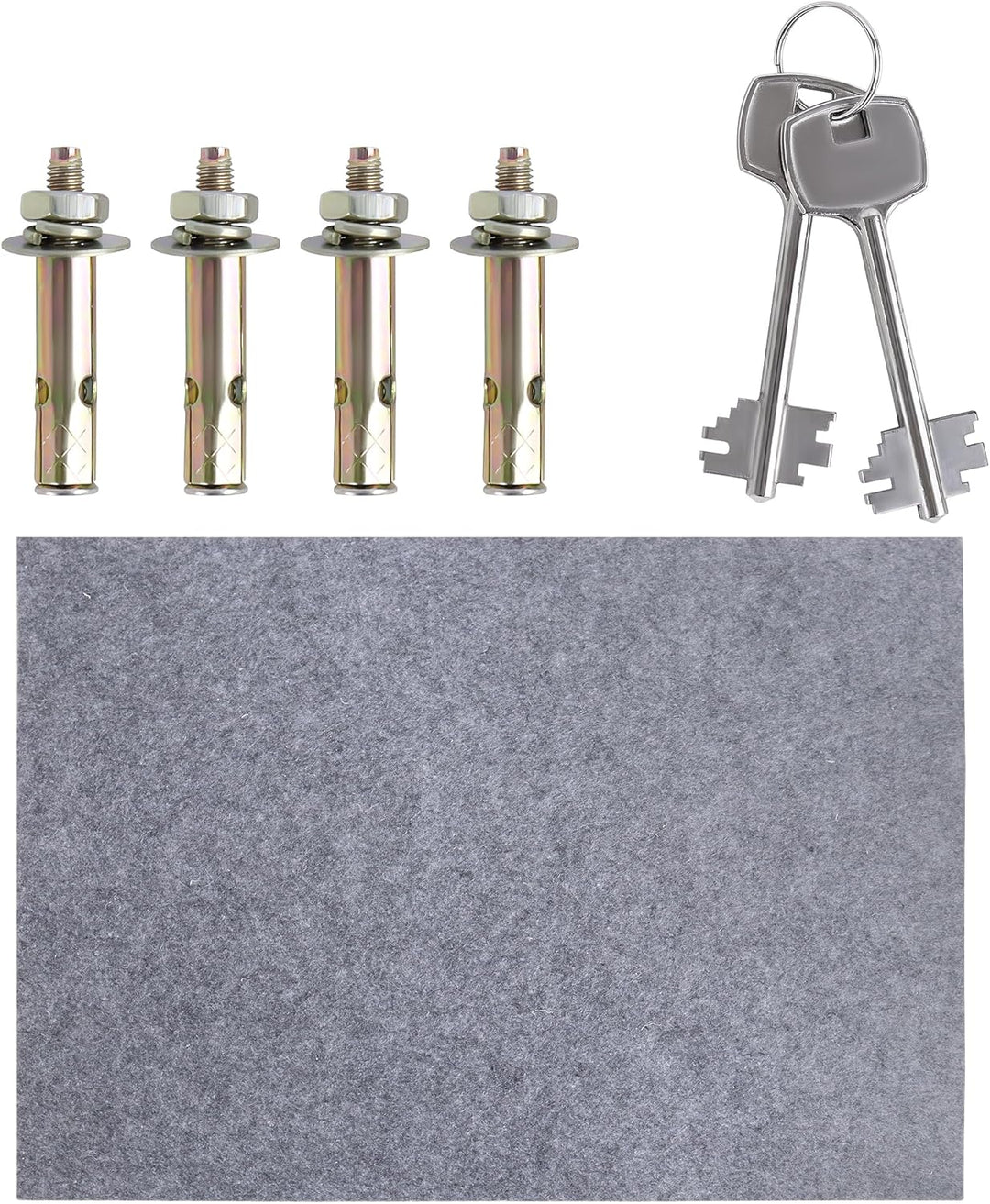 LARS360 Möbeltresor Doppelbartschloss 31 x 20 x 20cm Safe Tresor mit Schlüssel-Schloss Wandtresor Sc