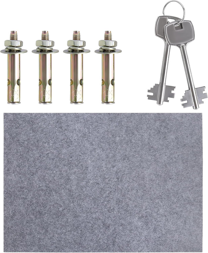 LZQ Tresor Möbeltresor mit Doppelbartschloss, Tresor Safe mit Schlüssel-Schloss, Wandtresor Wandsafe
