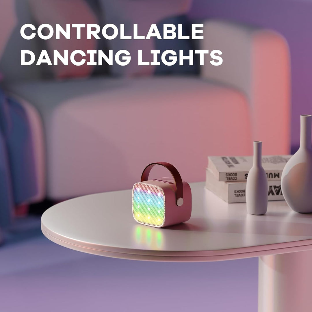 YLL Mini Kinder Karaoke Maschine mit 2 Mikrofon, Karaoke Geschenke für Mädchen Alter 3 4 5 6 7 8 9 1
