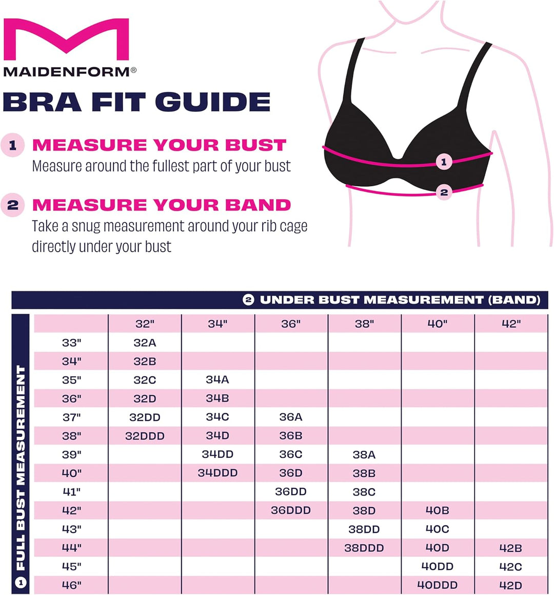 Maidenform Damen Comfort Devotion Your Lift Wandelbaren Trägern, Spitzen-bügel BH, Undurchsichtige 7