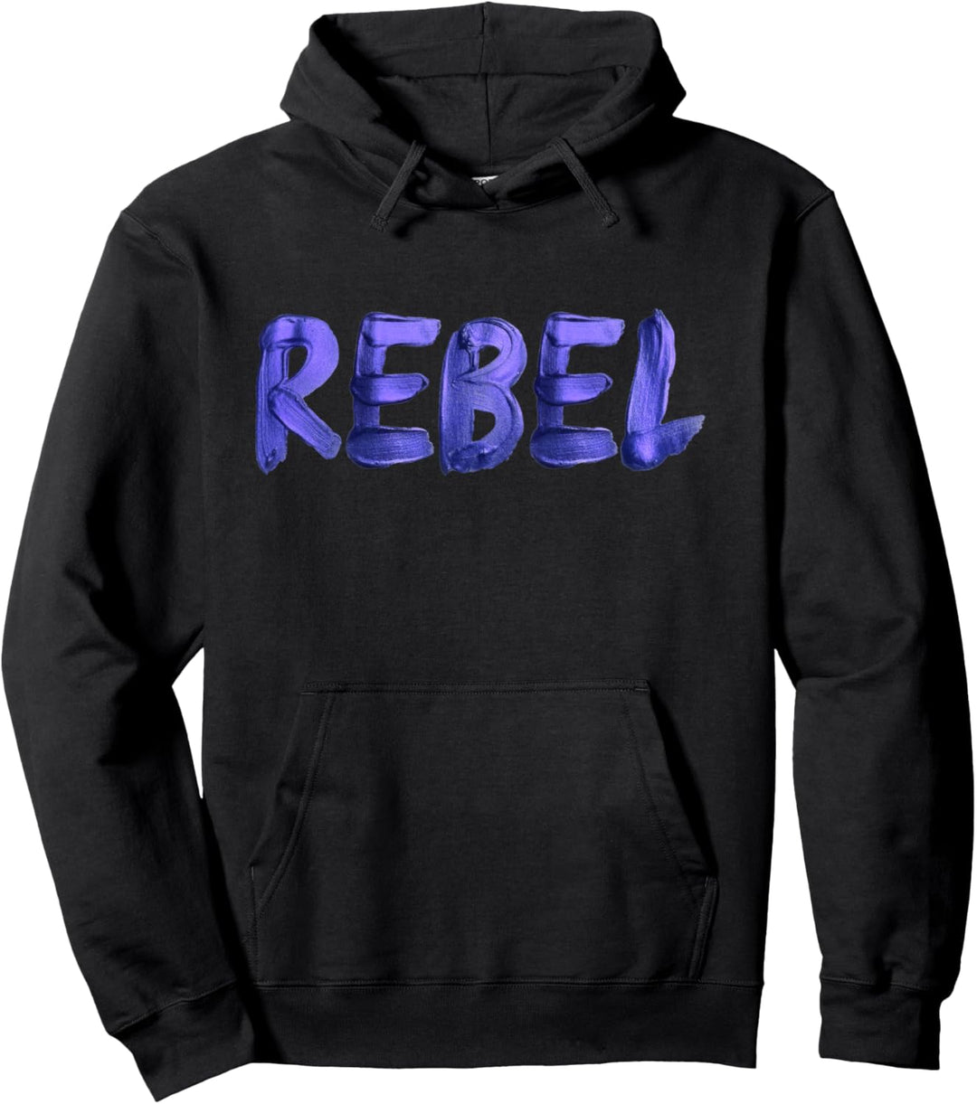 Rebell Rocker Painted Letters Design Grafik Frauen Männer Pullover Hoodie