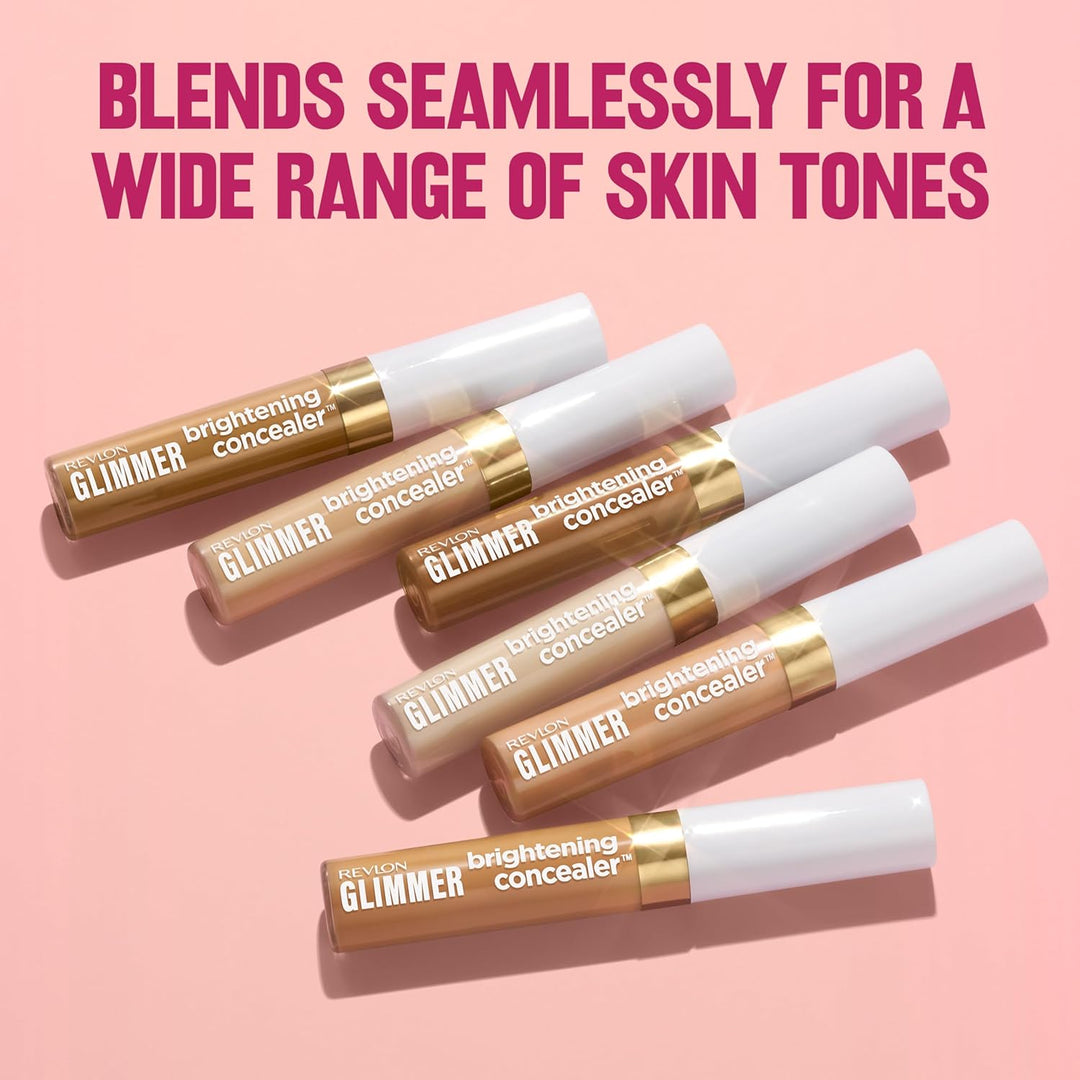 Revlon Glimmer Brightening Concealer, Anti-Concealer, leichte Abdeckung, Vitamin C, Koffein und Stev