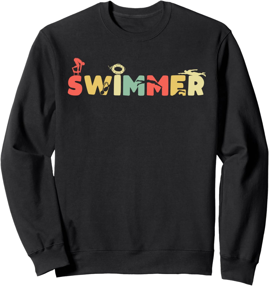 Retro Schwimmen - Vintage Schwimmer Sweatshirt