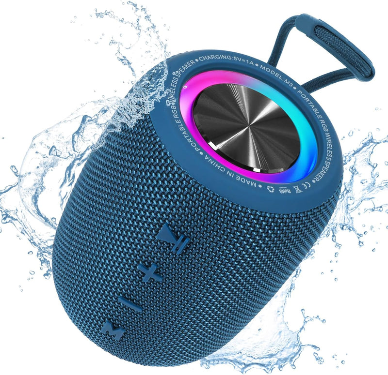 SENXINGYAN 20W Bluetooth Lautsprecher – Tragbare Musikbox mit 360° Stereo-Sound, LED-Lichtshow, IPX6