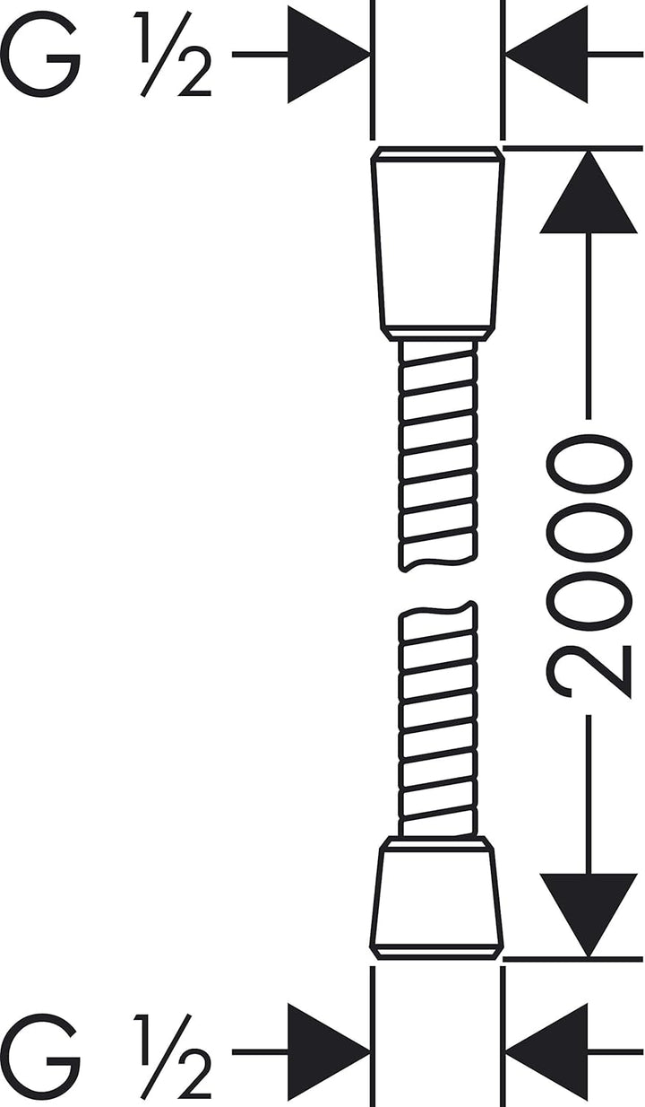 hansgrohe Sensoflex Metallduschschlauch 2,00m, Chrom