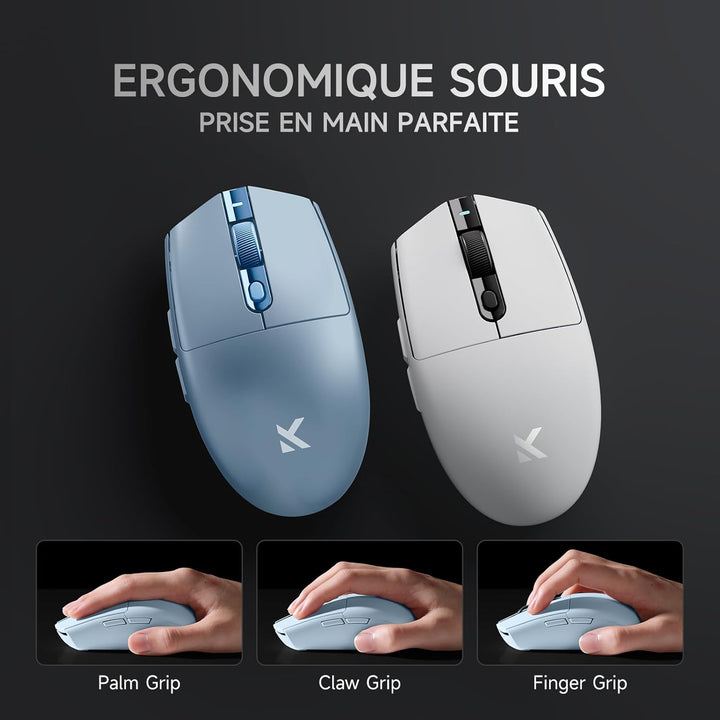 MCHOSE G3 Kabellose Gaming-Maus, 26 000 DPI, 8K-Abrufrate, 650 IPS, Leichtgewicht 64 g, 8 Programmie