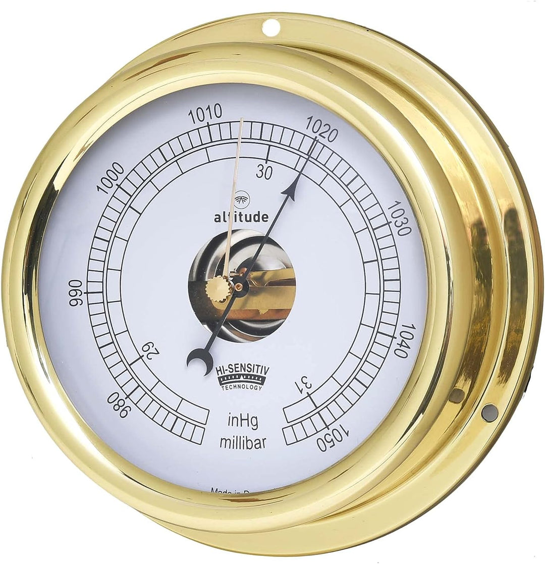 DELITE 866b Altitude Schiffsbarometer Messing B x H: 150 mm x 42 mm