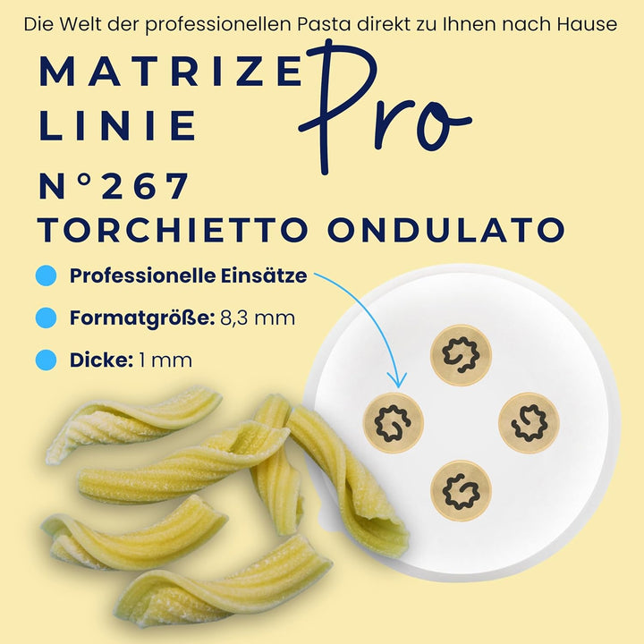 My Trafile – Matrize Linie Pro N°267 Torchietto mm aus POM mit professionellen Einsätzen, kompatibel