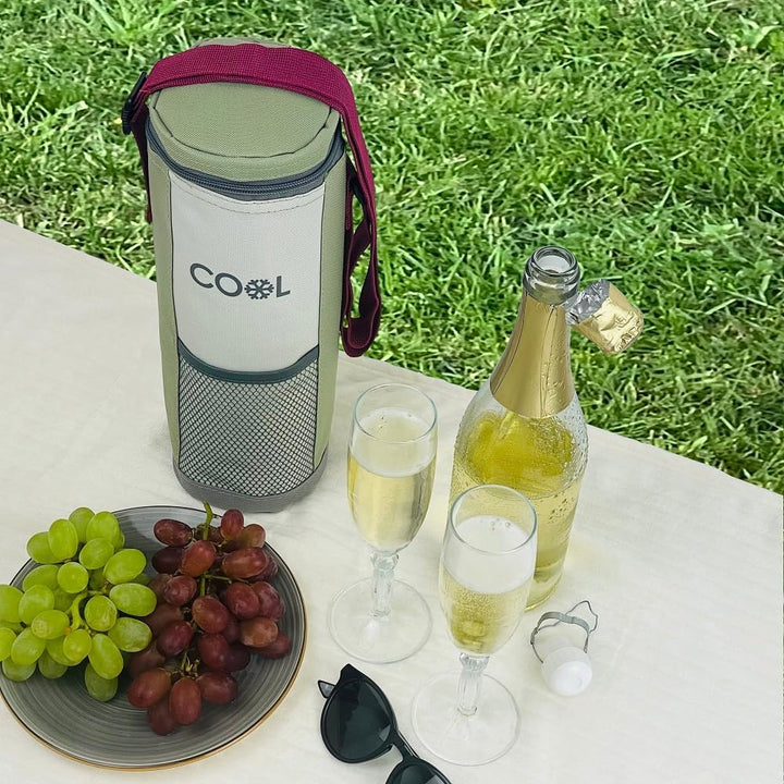 Kühltasche für Flaschen bis 1,5 Liter, Flaschenkühltasche, Grösse 12 x 32 cm, Kühlbox, Kühlbeutel, m
