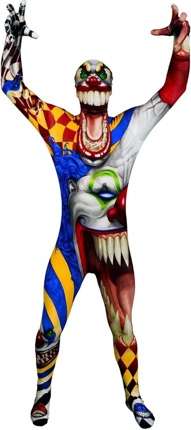 Morphsuits Clown Ork Jaw Dropper Monster Kostüm, Halloween und Karneval - M (150cm-162cm) M Clown, M
