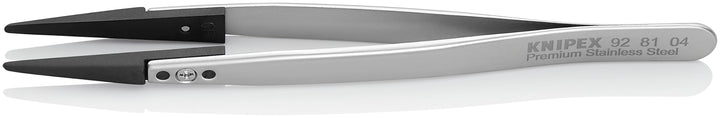 KNIPEX Pinzette mit Wechselspitzen ESD Mattiert Glatt 130 mm, 92 81 04