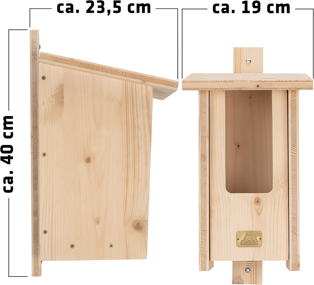 GARDIGO® Nistkasten Bausatz für Rotkehlchen I Vogelhaus zum selber Bauen I Made in Germany I Wetterf