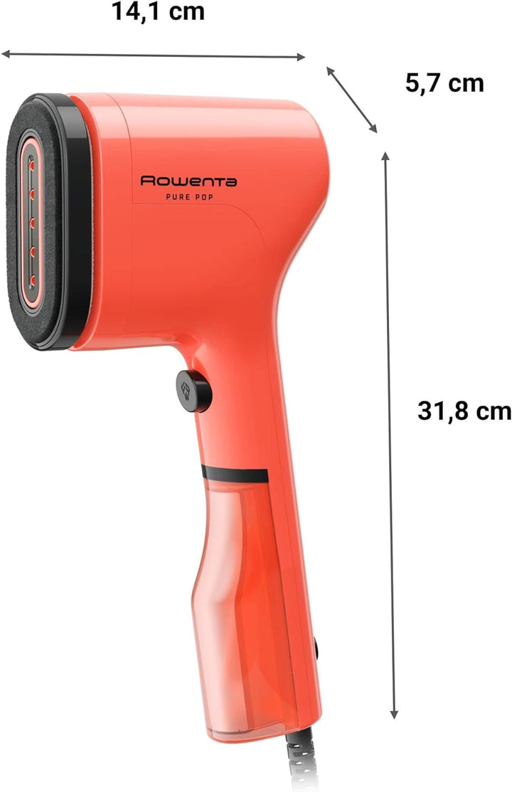 Rowenta Pure Pop DR2022 Dampfbürste, 1300 W, Dampfleistung bis 20 g/min, bügelt und reinigt, entfern