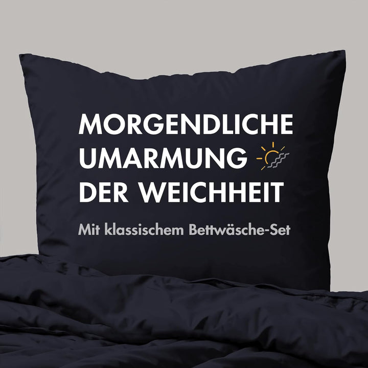 Sleeptime 100% Baumwolle Bettwäsche 200cm x 200cm Navy Blau - weich &amp; bügelfrei Bettbezüge mit Reiss