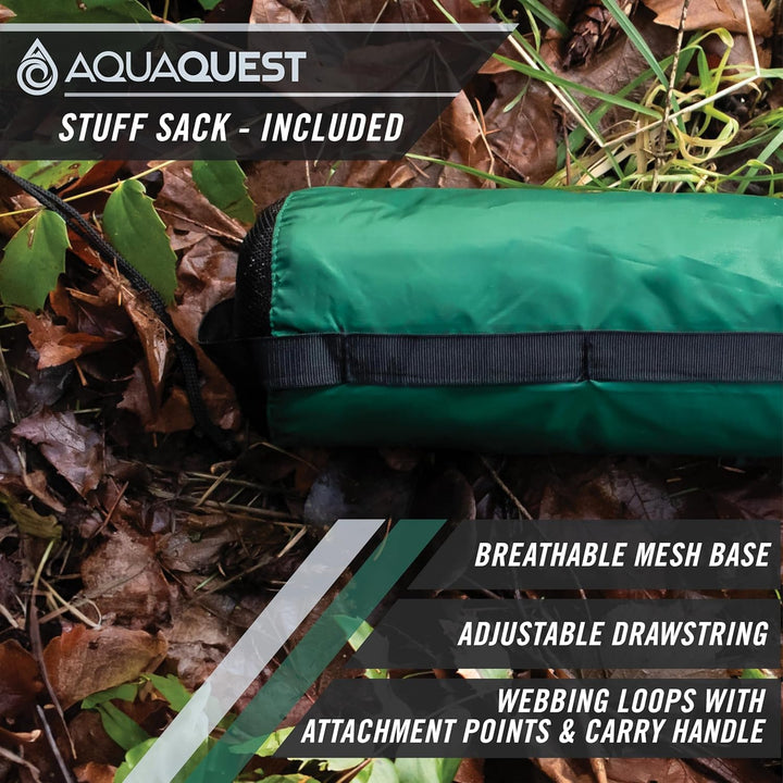 AQUAQUEST Safari wasserdichte Camping-Plane - Leichter Sonnenschutz oder Regenschutz - Wandern, Ruck