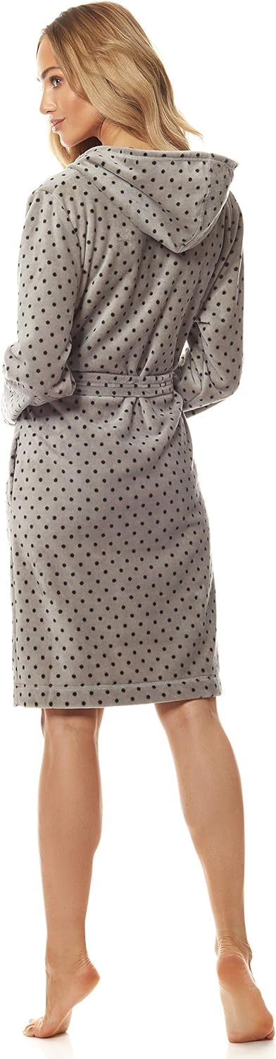 L&L-ZPPR 7119 Frottier Damen Soft Langarm Bademantel Reissverschluss Hausmantel Bademantel mit Kapuz