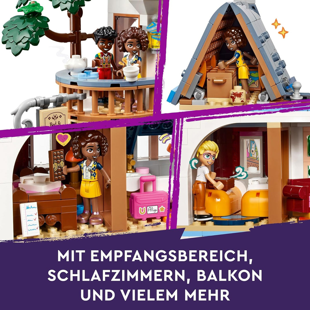 Lego Friends Burg mit Ferienunterkunft, Hotel-Spielset für Kinder und Teenager ab 12 Jahren mit 4 Sp