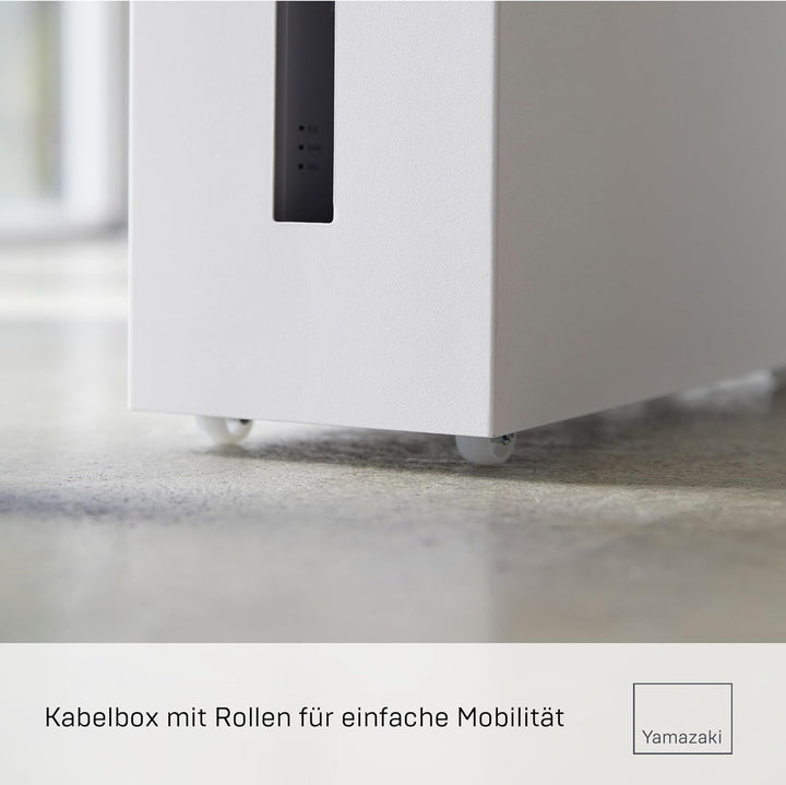 YAMAZAKI Tower Kabelabdeckungen, Metall, Weiss, One Size