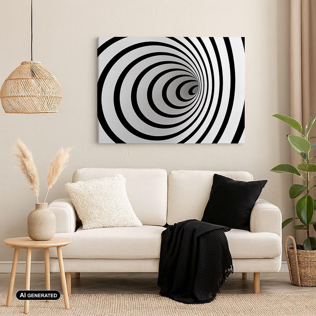 Bilder auf Leinwand 100x70cm Leinwandbild Spirale abstrakt komposition Gross Wanddeko Bild Schlafzim